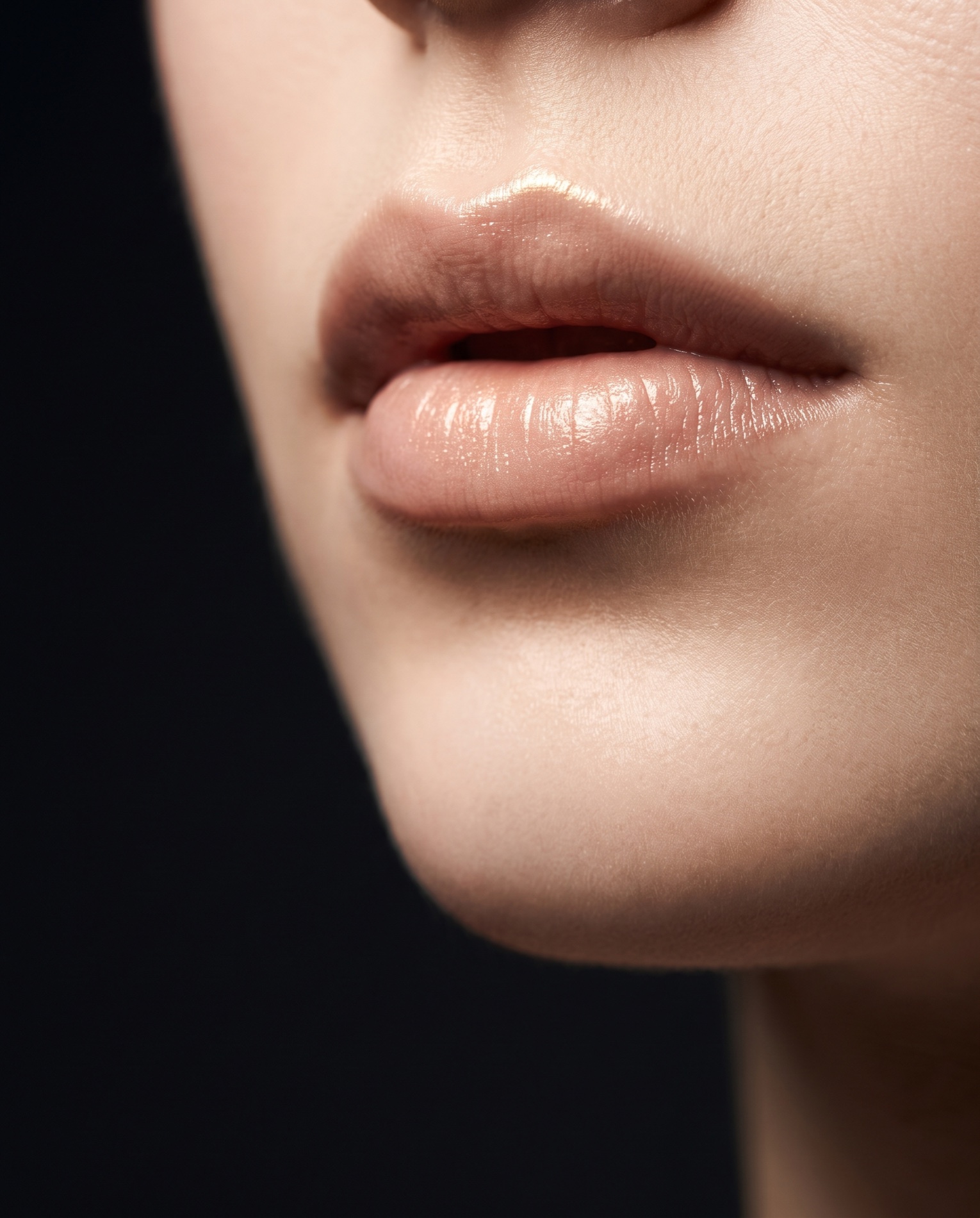 Natural lip filler result